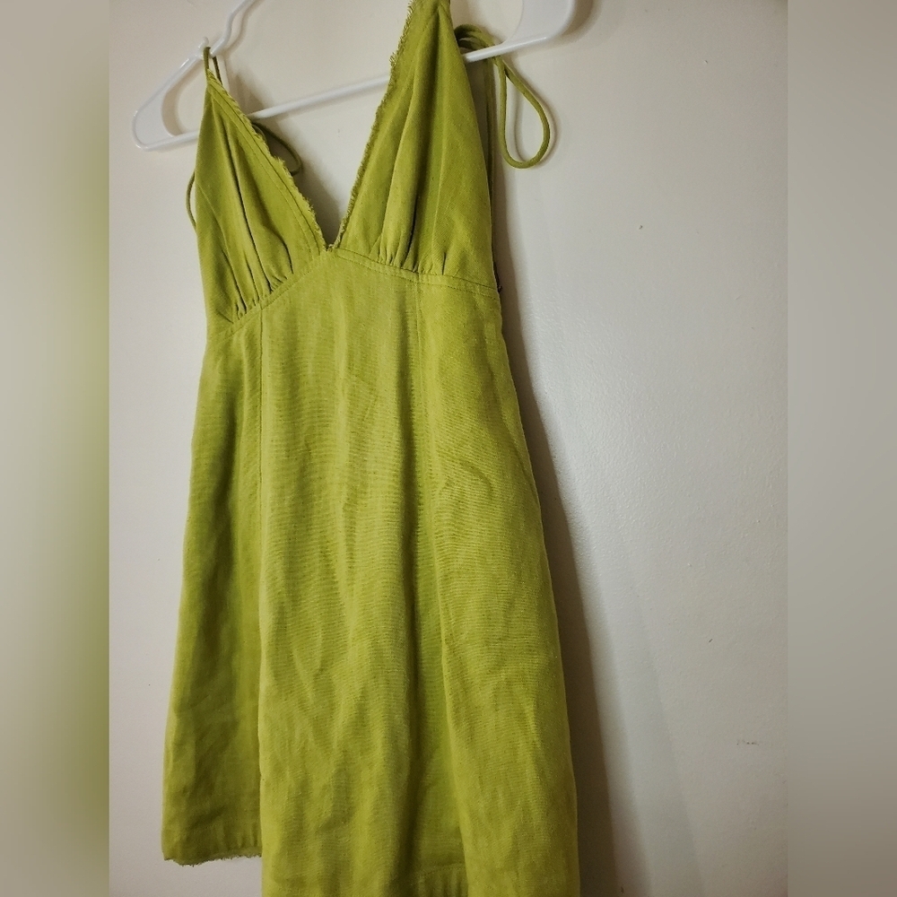 Free People Turnin Heads Mini Dress Size Extra Small Bratz Green - Picture 3 of 11